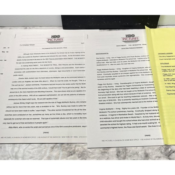 HBO Movie Press Kit Indictment The McMartin Trial 1995 James Woods Photo Slides - Picture 3 of 9